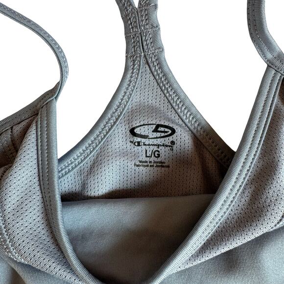 Champion Girls Large Gray Active Tank Racerback Adjustable Hem - Picture 3 of 11
